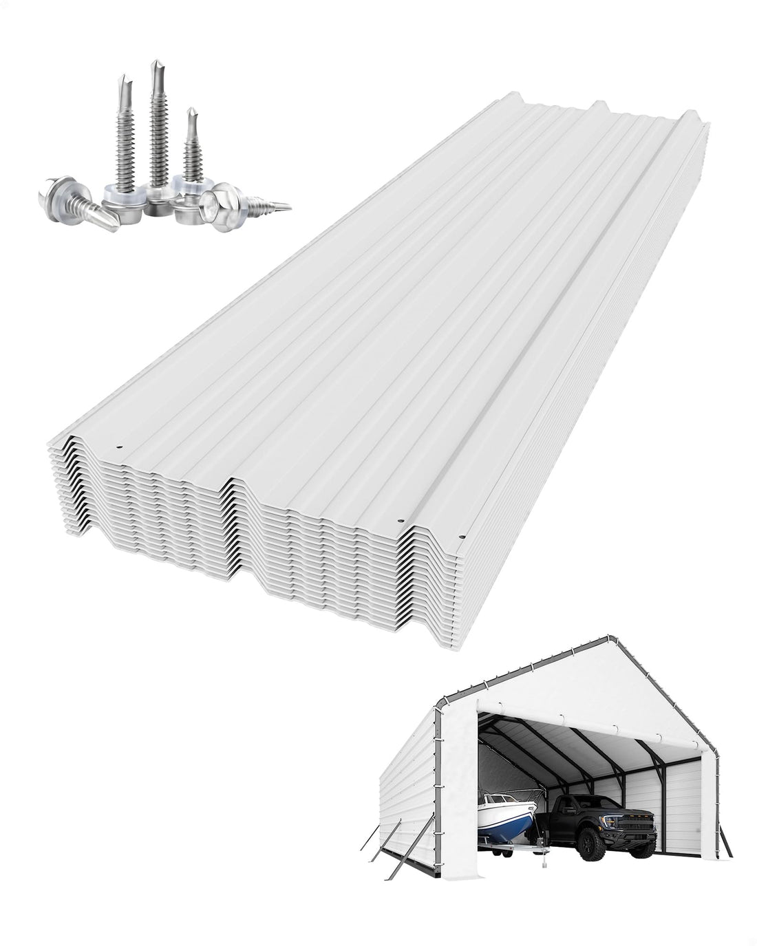 11x20x9 Ft Vertical Roof Metal Carport