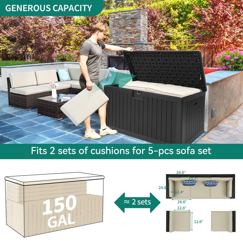 YITAHOME 260-Gallon Double-Wall Deck Box