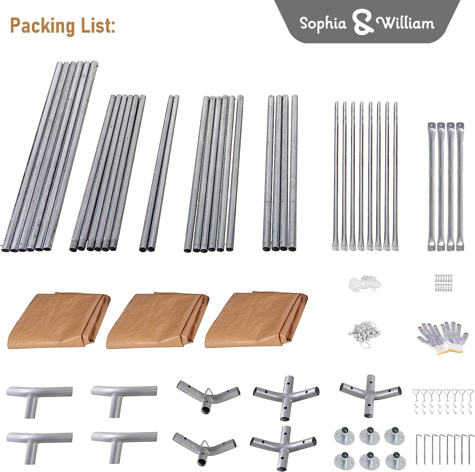 10x20 Ft Sophia & William Heavy-Duty Carport