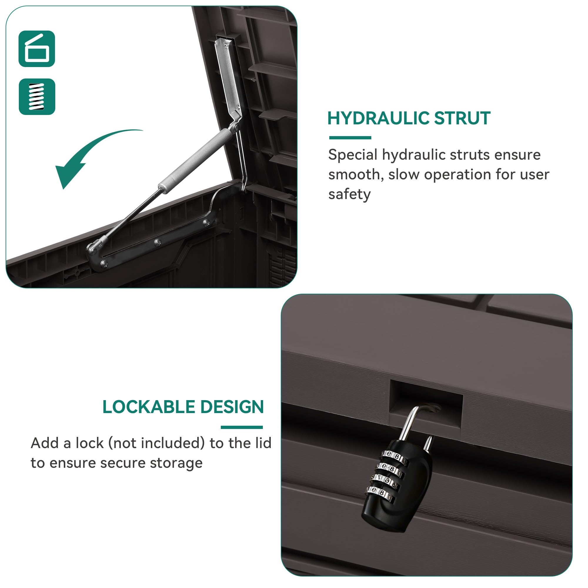 YITAHOME 260-Gallon Double-Wall Deck Box