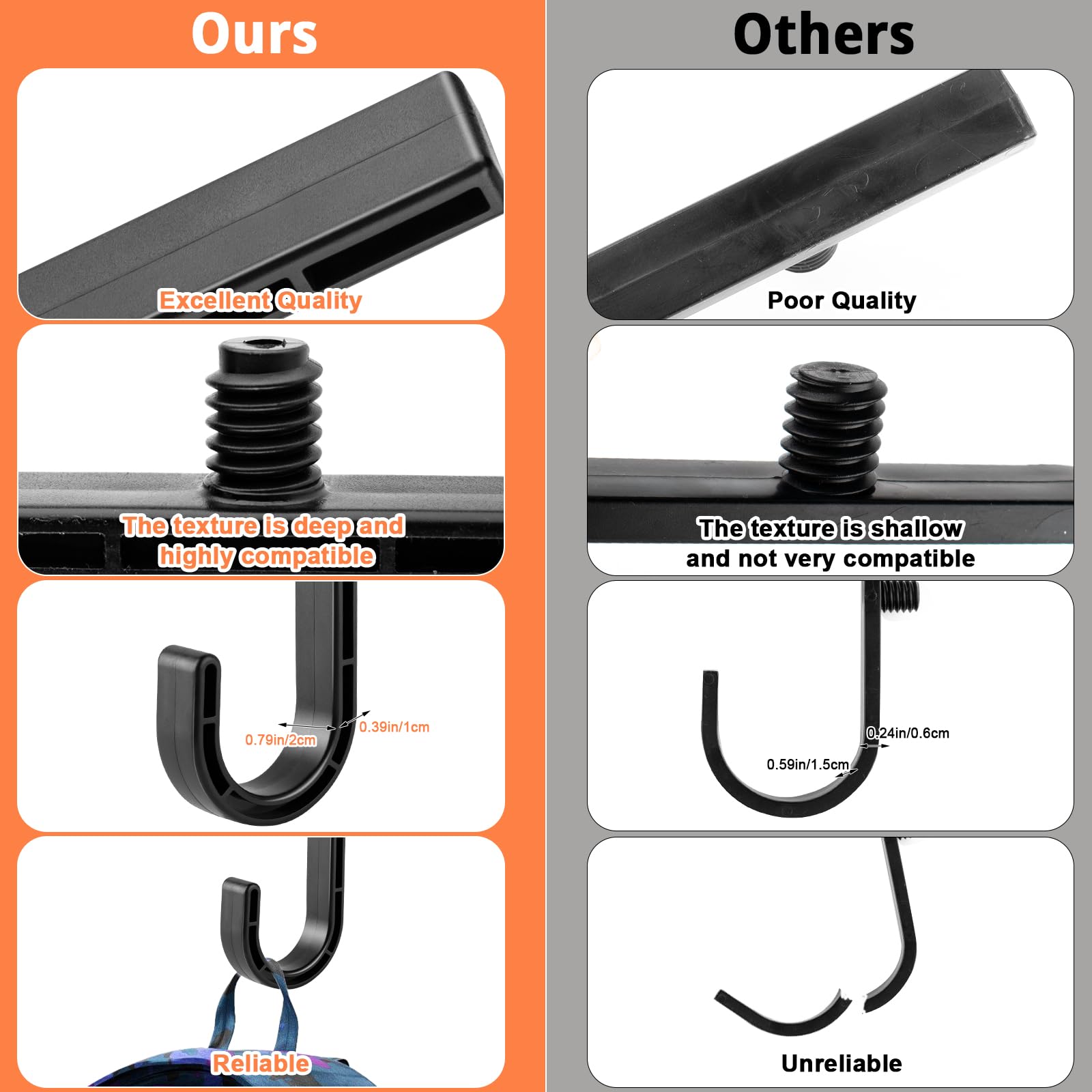 6-Pack Shed Hooks for Storage & Organization