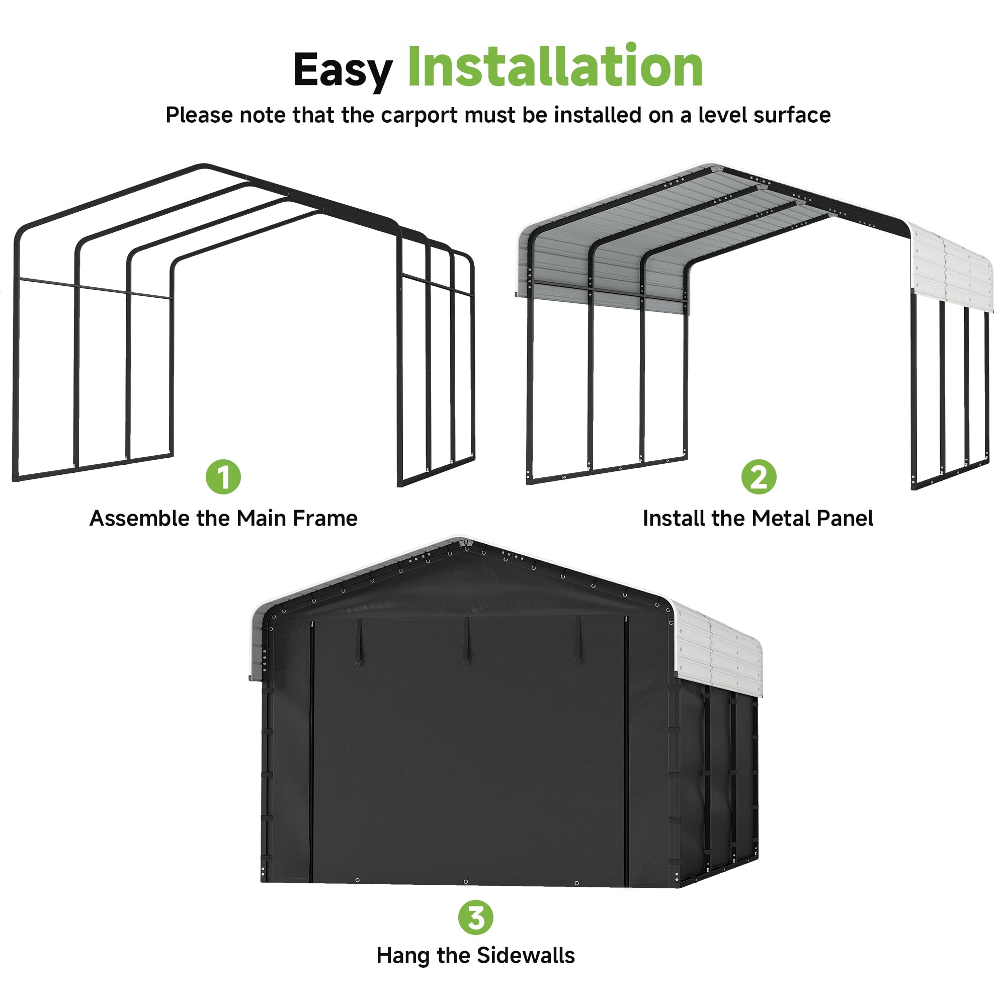12x20 Ft Real Relax Heavy-Duty Carport