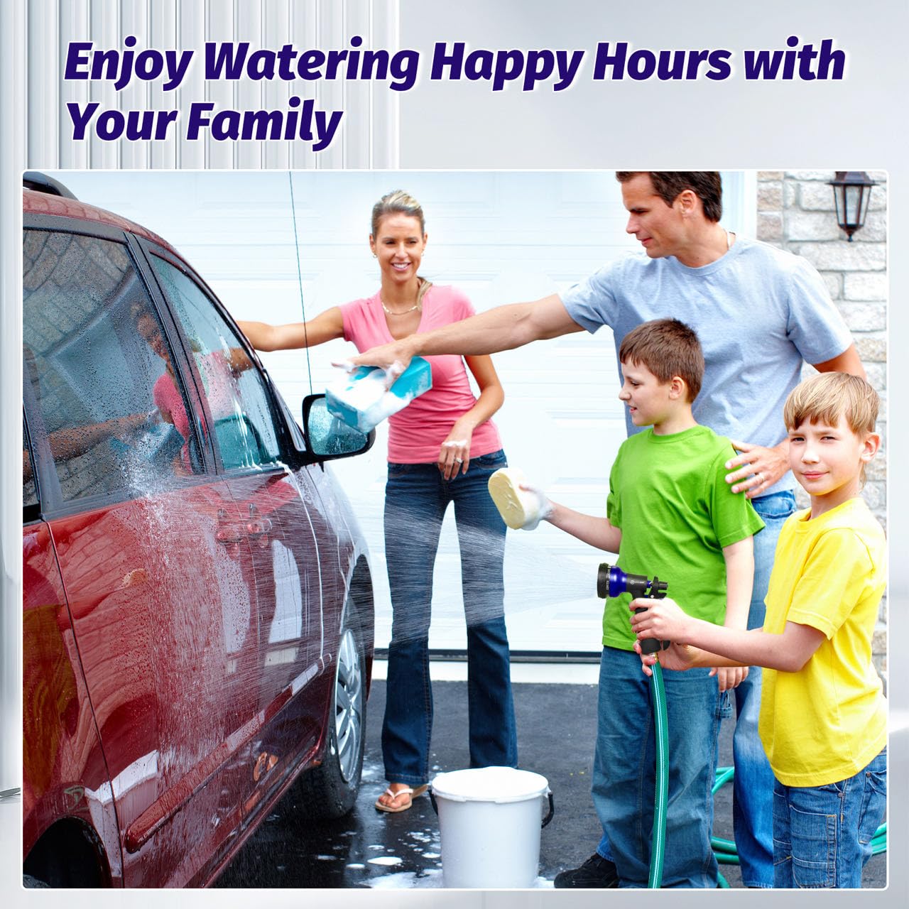 AUTOMAN Garden Hose Nozzle, 7-Pattern Spray