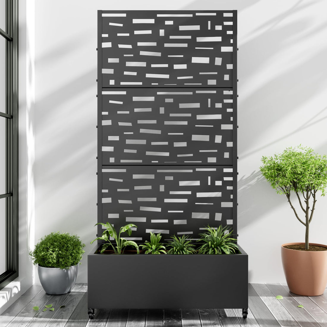 Casaphoria Metal Raised Garden Bed with Trellis