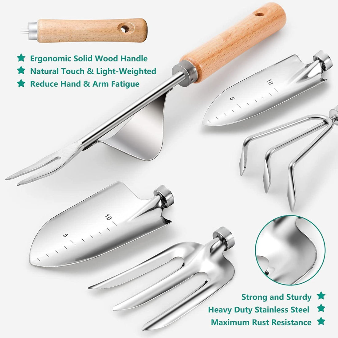 9-Piece Garden Tool Set with Bag