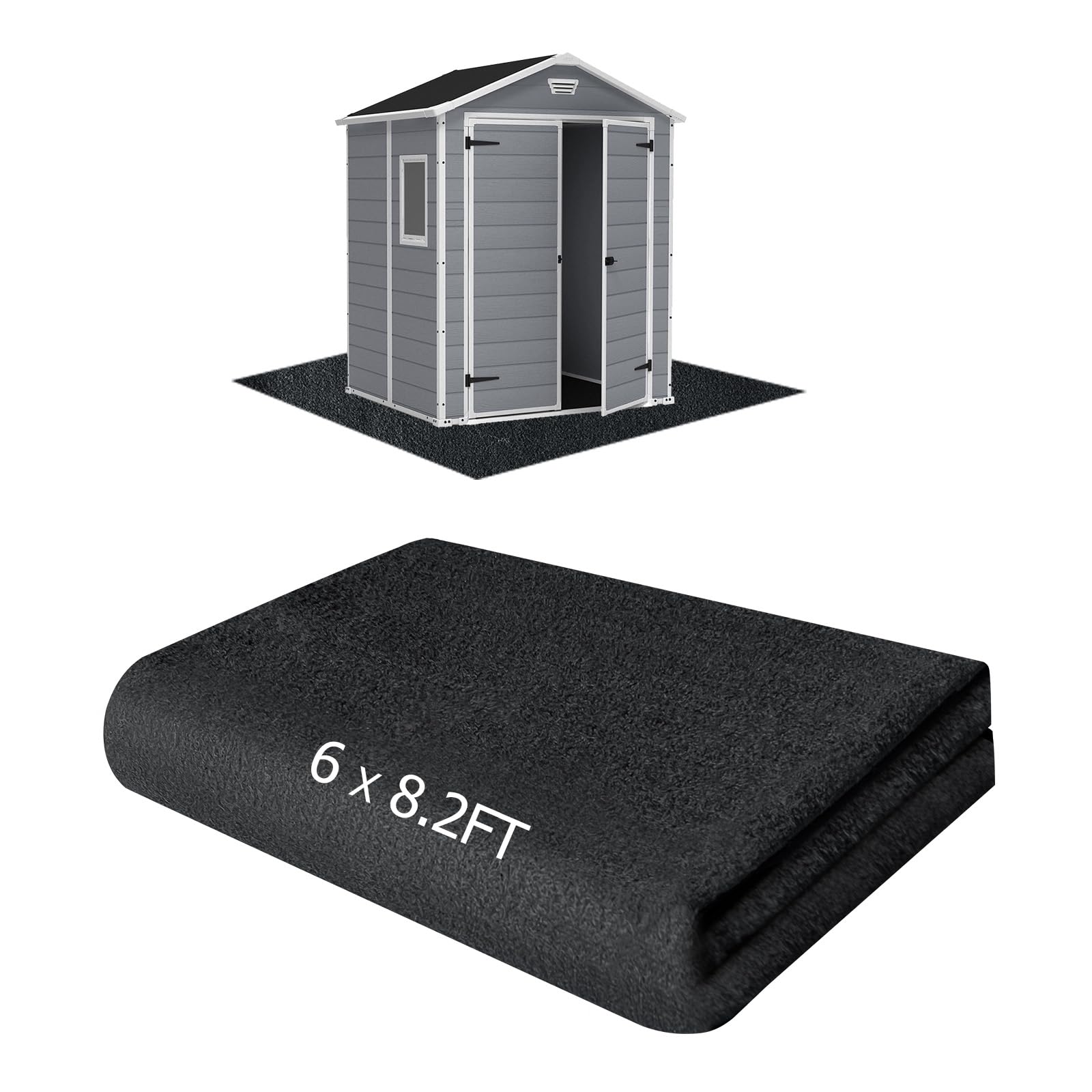 6x8 Ft Outdoor Storage Shed Floor Mat