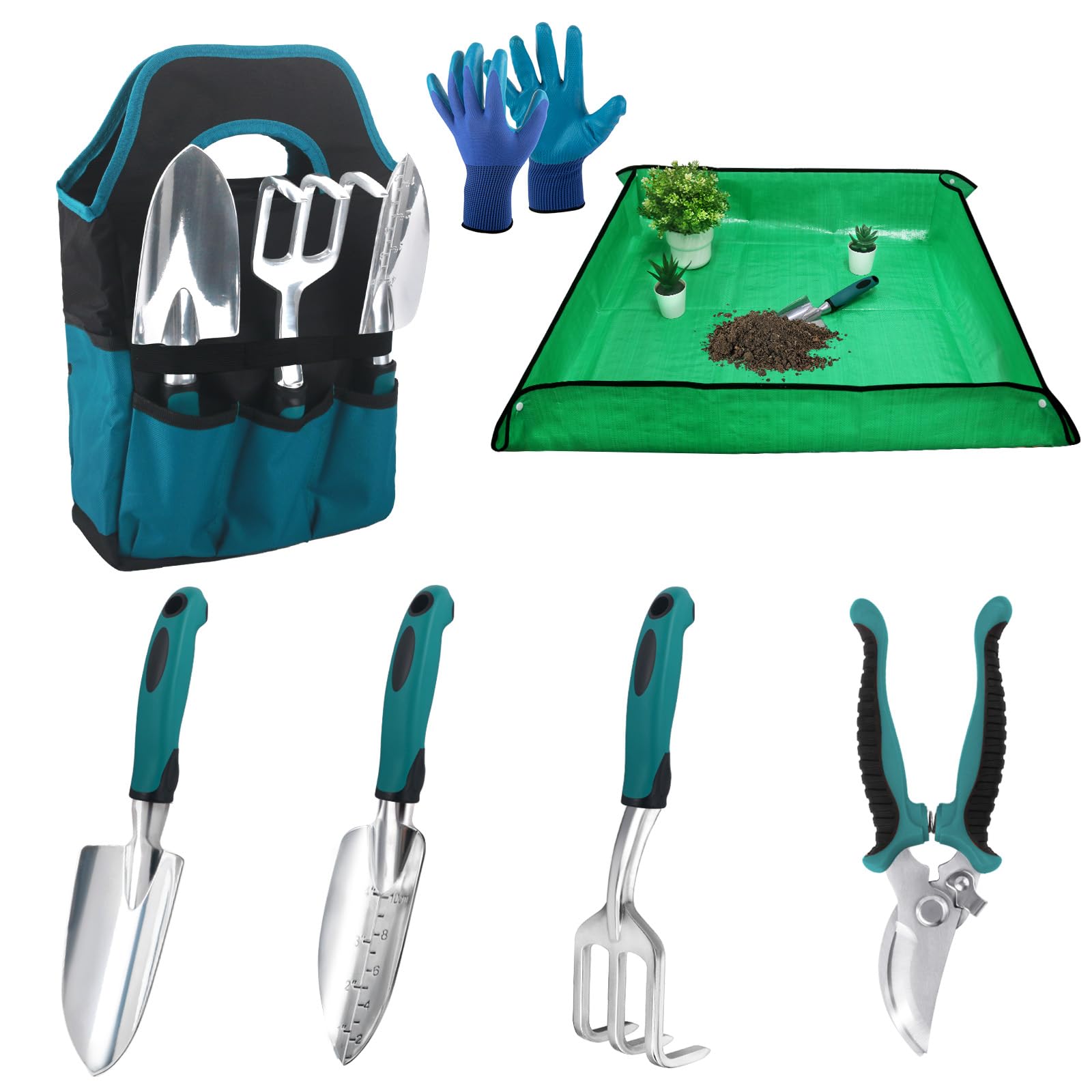 8-Piece Garden Tools Set with Storage Bag