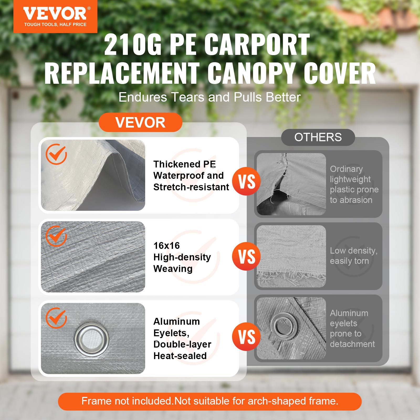 10x20 Ft VEVOR Heavy-Duty Carport