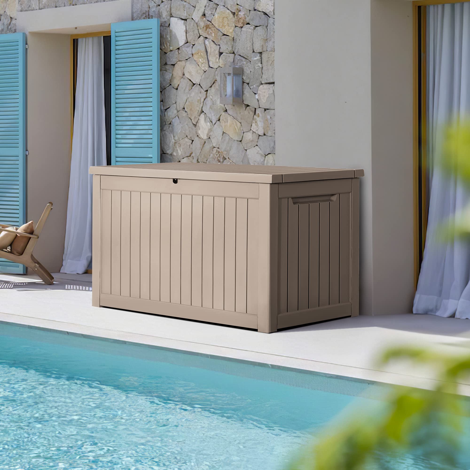 Devoko 100-Gallon Resin Deck Box