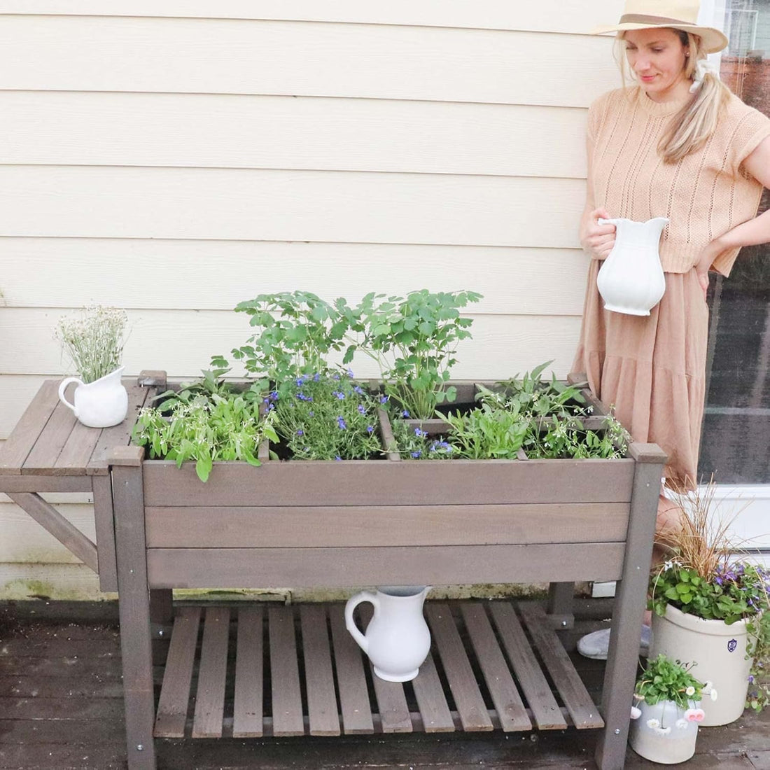 Aivituvin Raised Garden Bed with Wheels