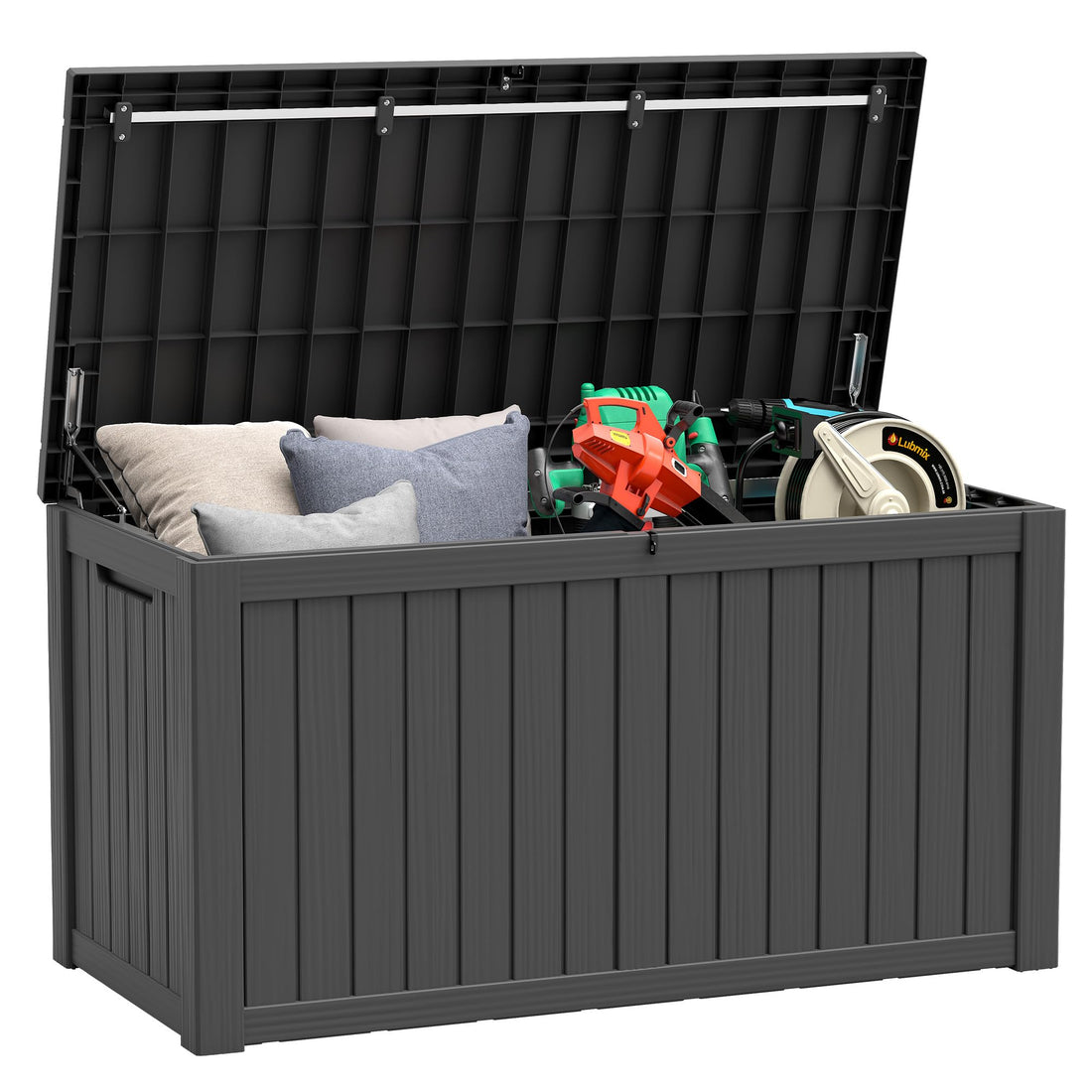 32-Gallon Resin Deck Box 2-Pack, Black