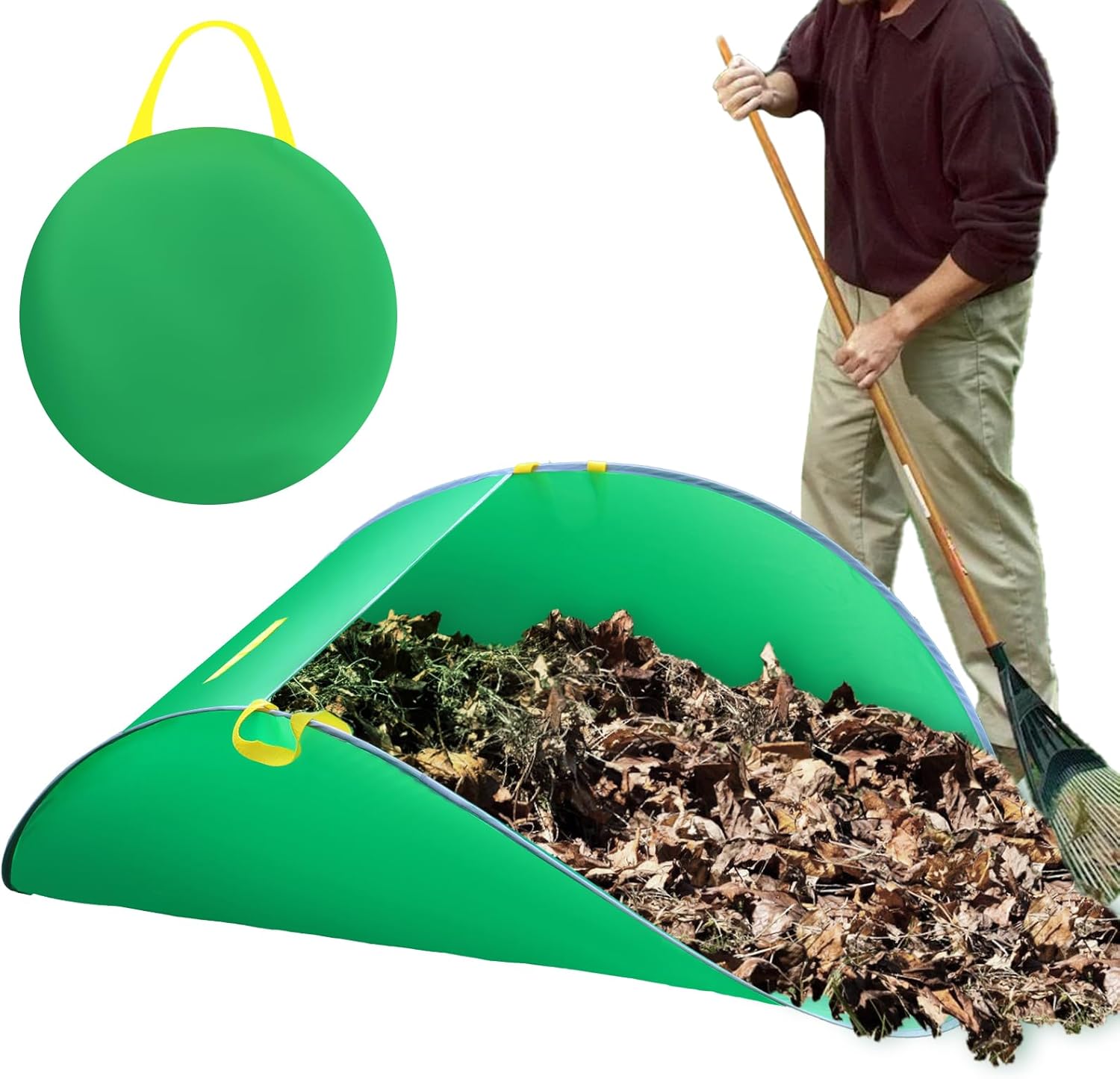 UQM Portable Leaf Collector – Foldable Reusable Yard Bag