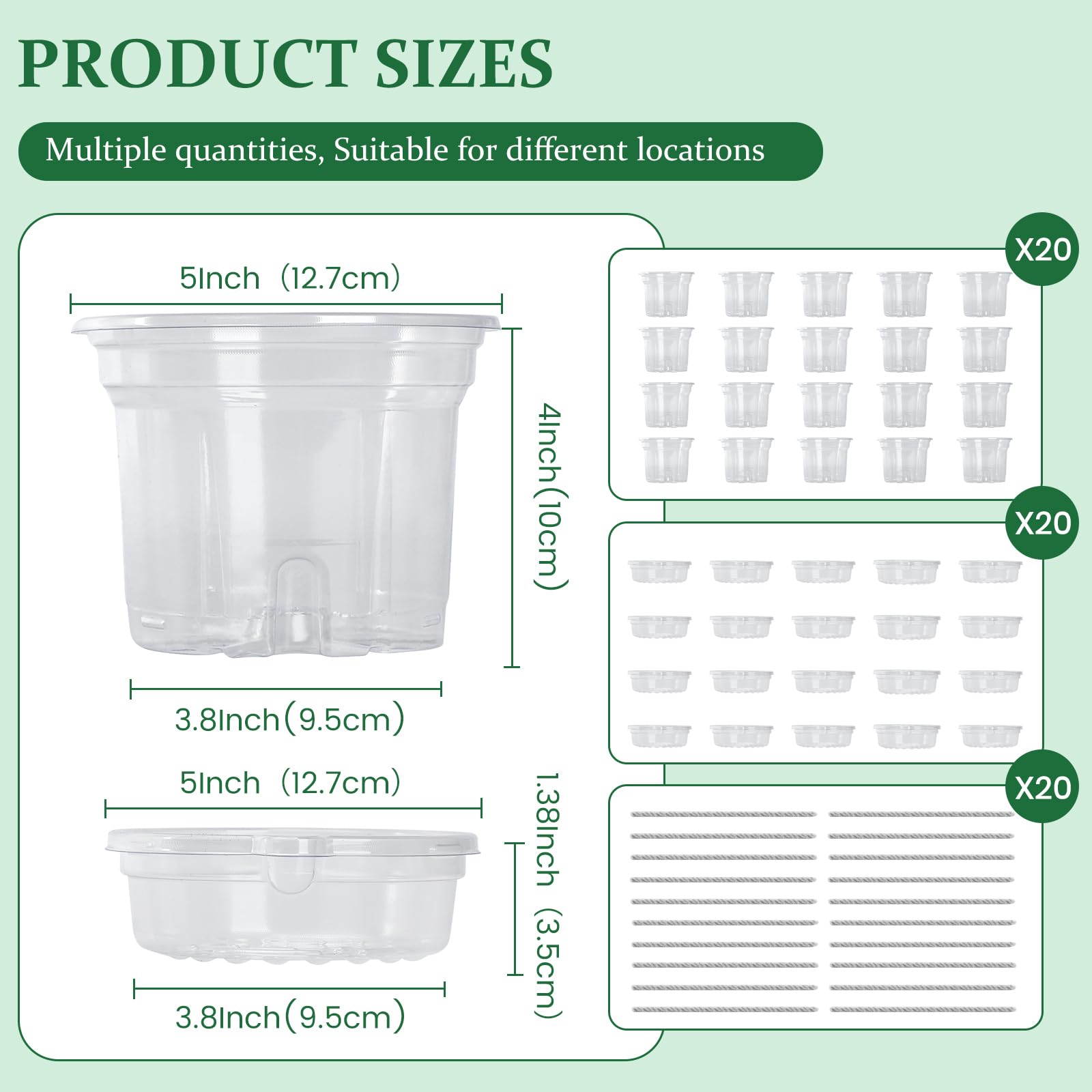 "30-Pack Clear Nursery Pots with Drainage"
