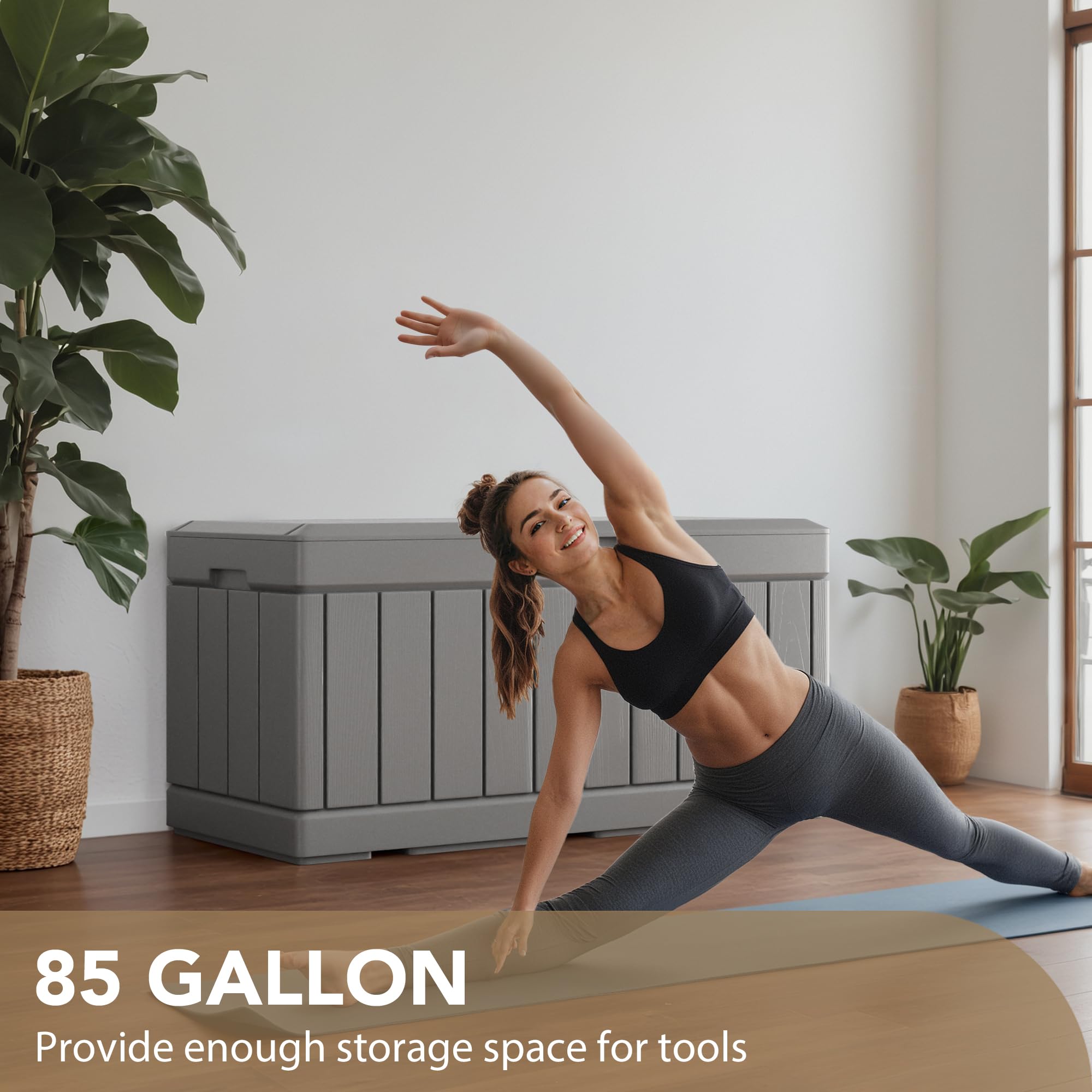 Devoko 100-Gallon Resin Deck Box