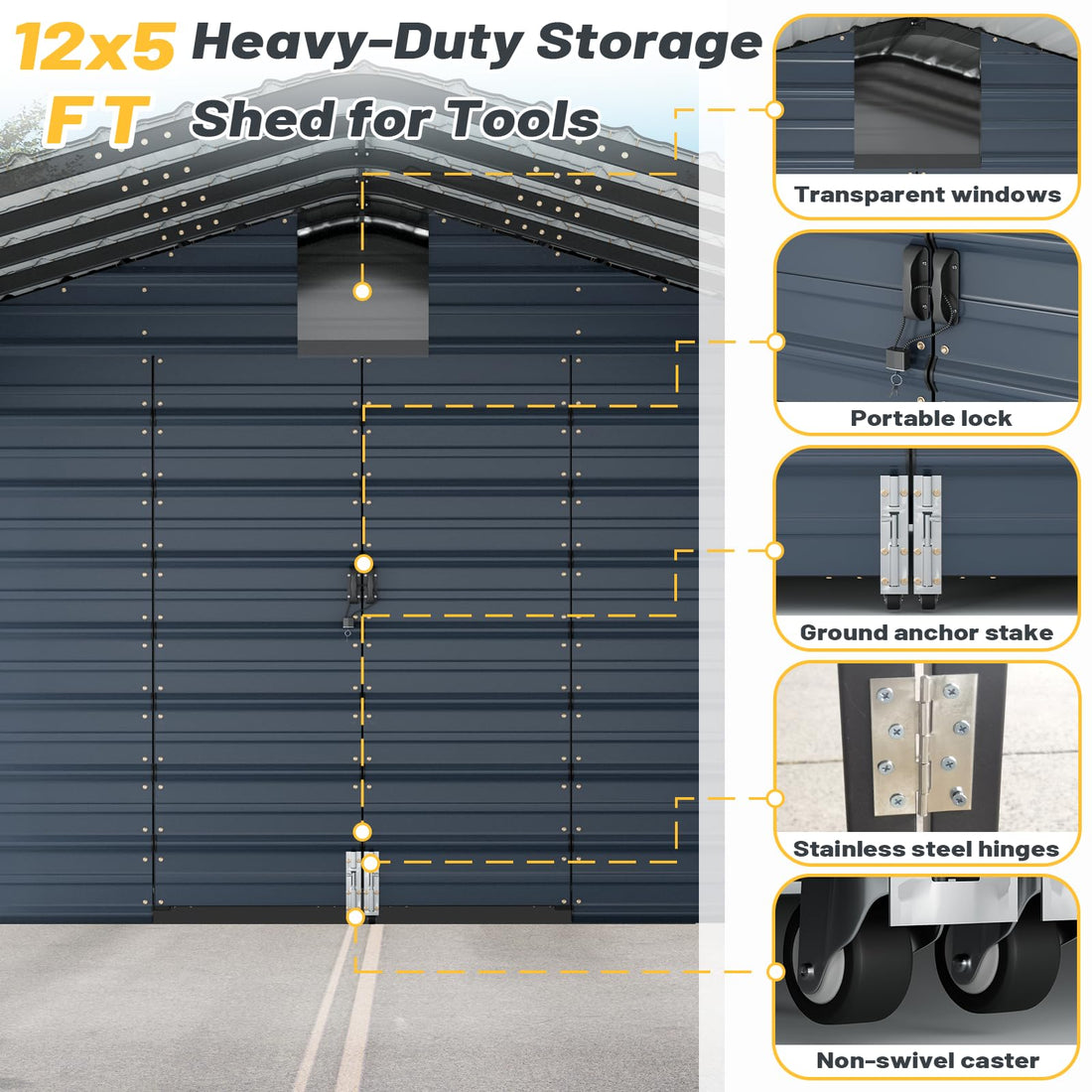 EROMMY 20x30 Ft Heavy-Duty Metal Carport