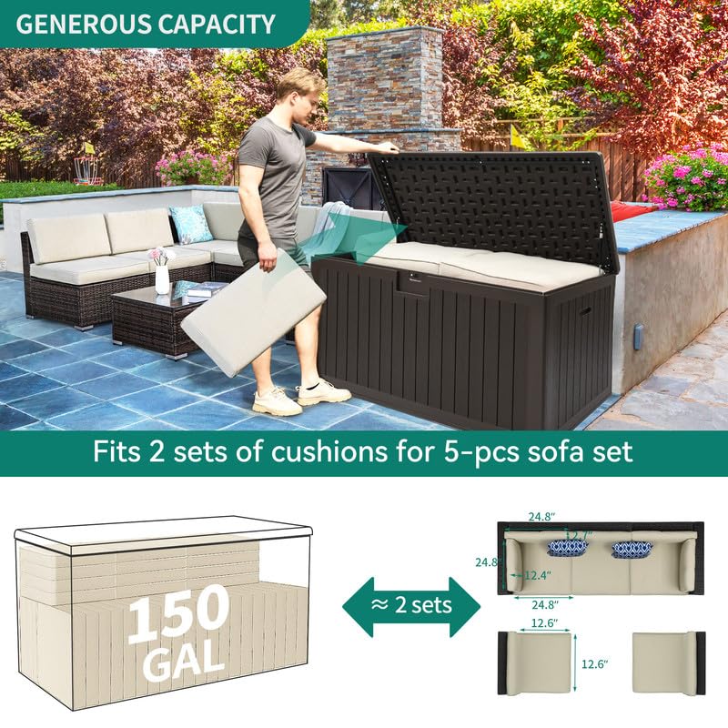 YITAHOME 260-Gallon Double-Wall Deck Box