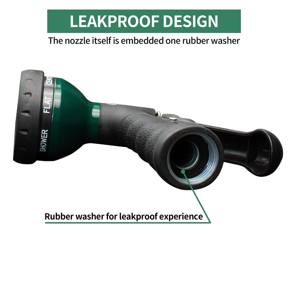 AUTOMAN Garden Hose Nozzle, 7-Pattern Spray
