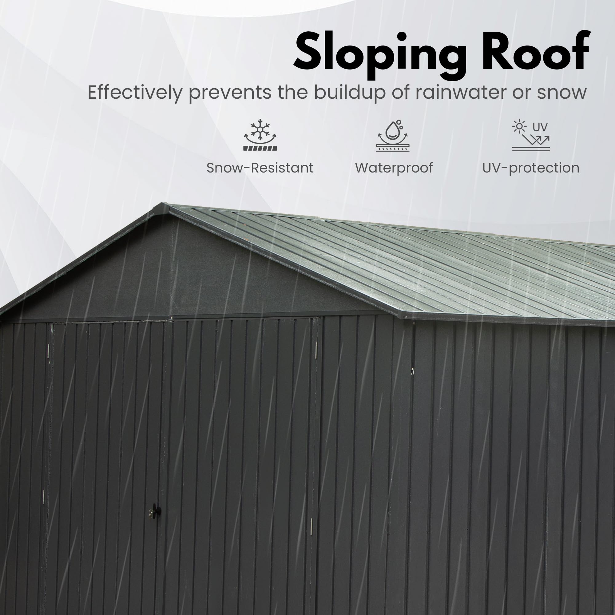 Domi 12'x25' Heavy-Duty Metal Garage Shed