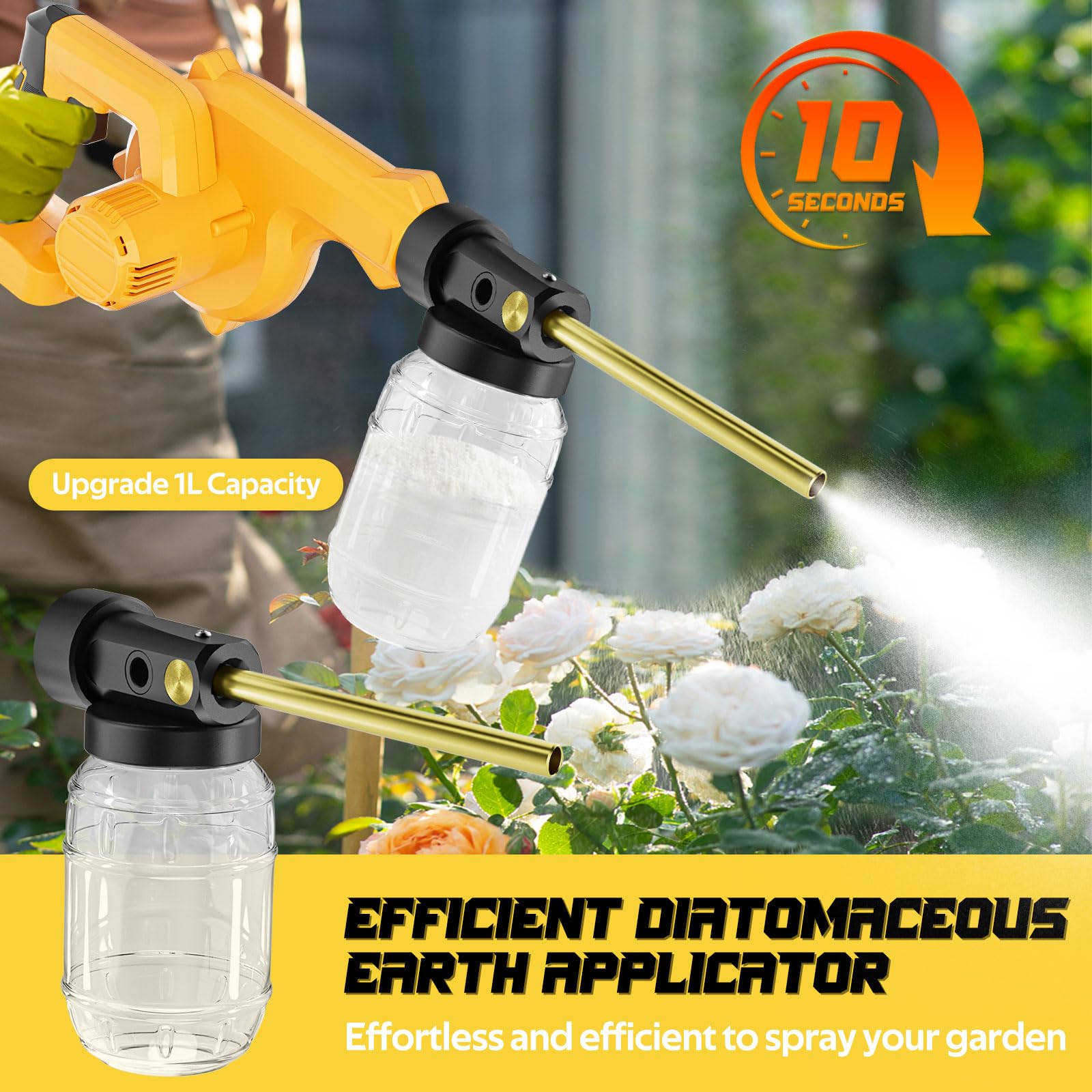 Rozlchar Electric Dust Applicator, 1L, Milwaukee 18V Compatible