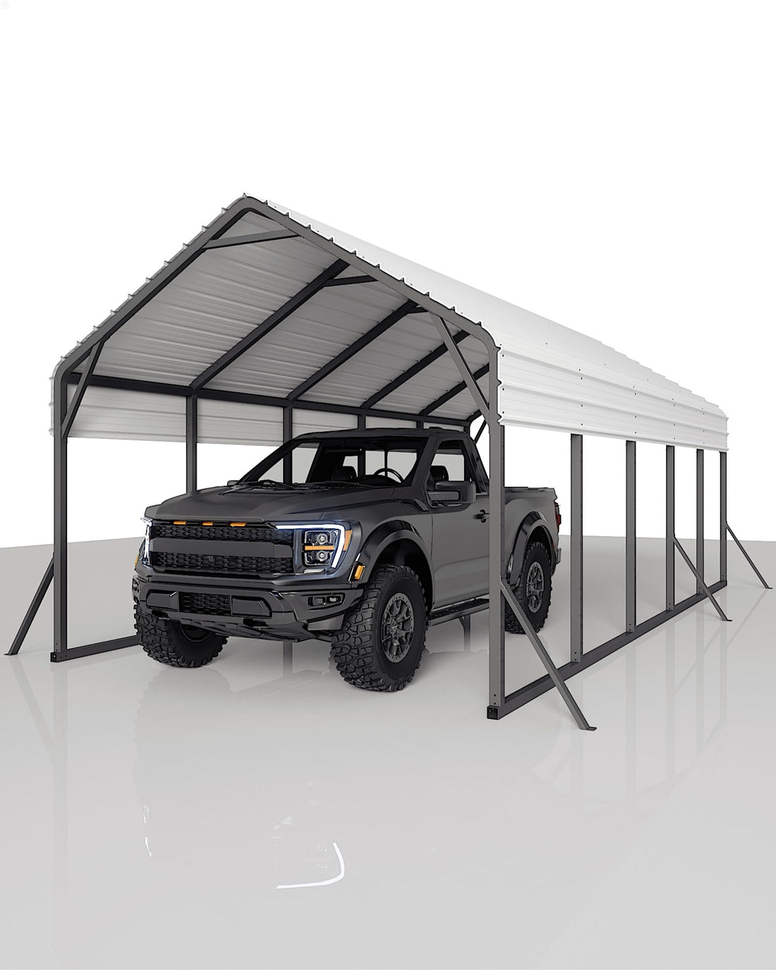 11x20x9 Ft Vertical Roof Metal Carport