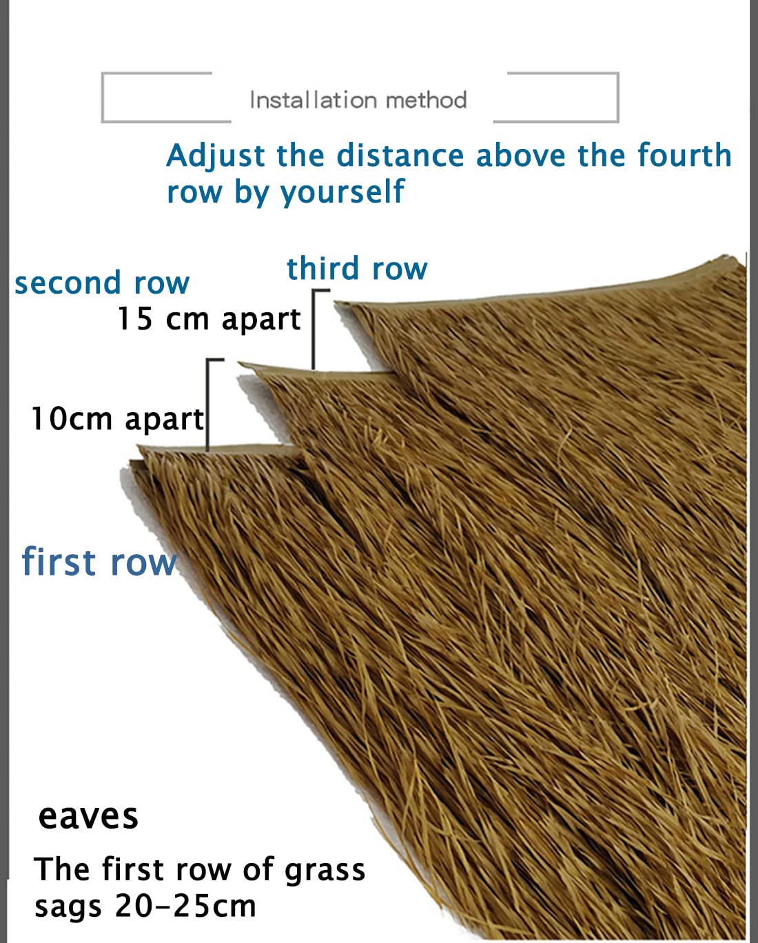 Duck Blind Grass Tiki Thatch Roof, 4pcs