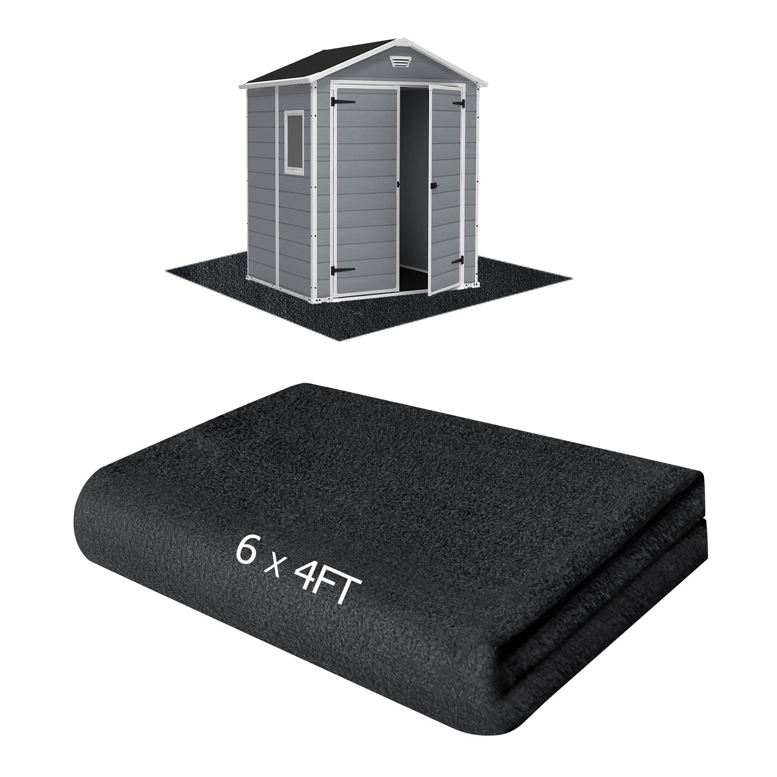 6x8 Ft Outdoor Storage Shed Floor Mat