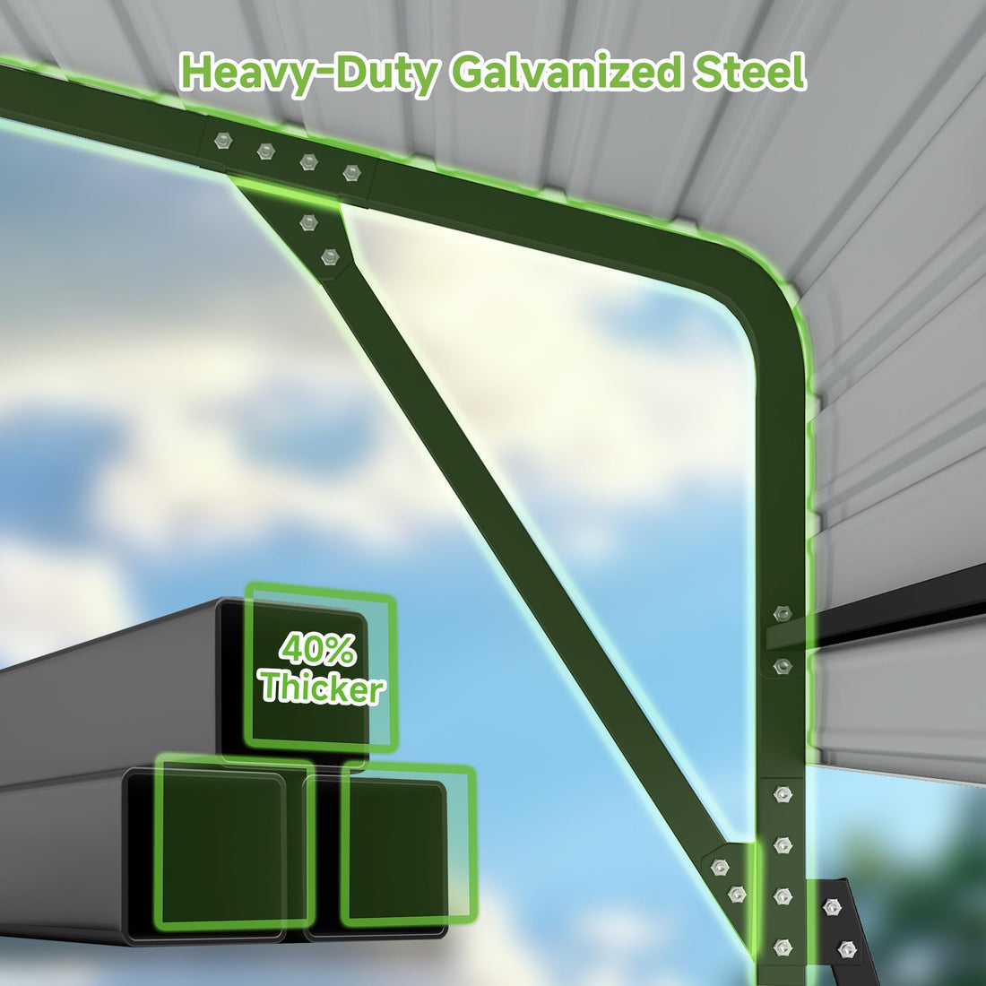 12x20 Ft Real Relax Heavy-Duty Carport
