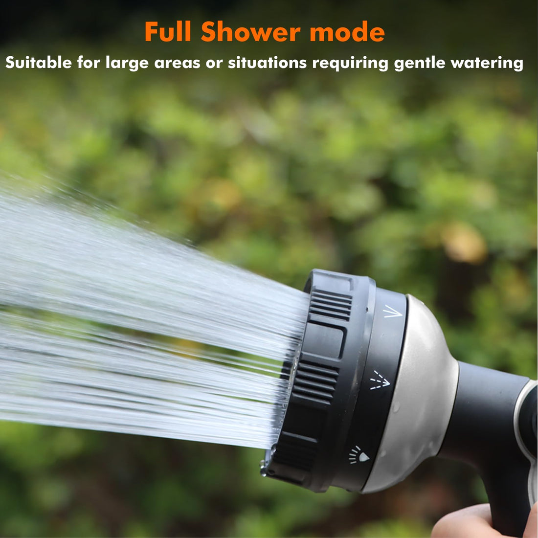 RESTMO Metal Hose Nozzle, 8 Spray Patterns – Bronze
