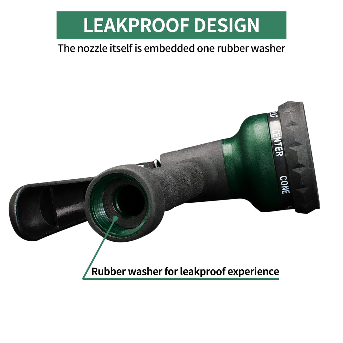 AUTOMAN Garden Hose Nozzle, 7-Pattern Spray
