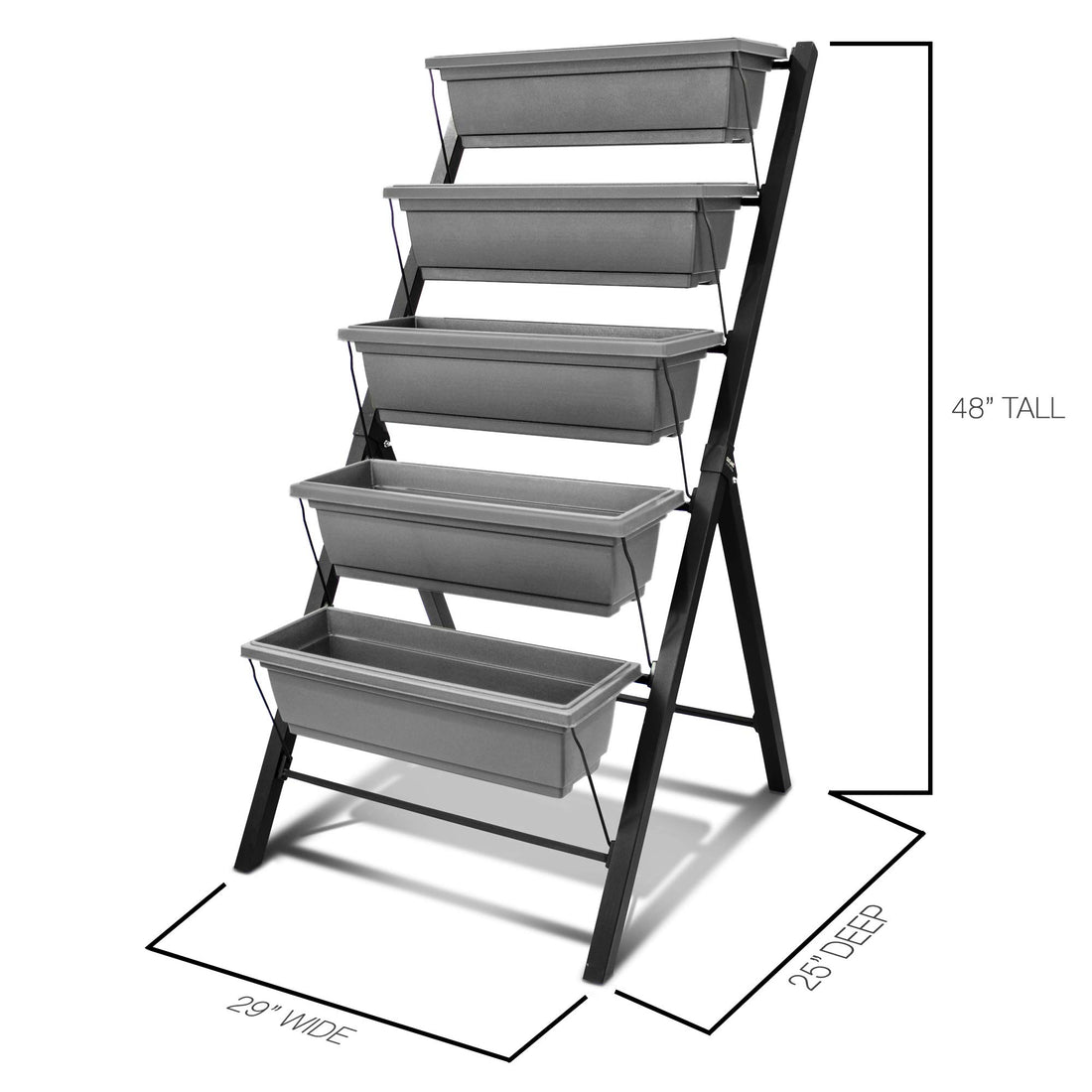 4Ft 5-Tier Vertical Raised Garden Bed Planter Box
