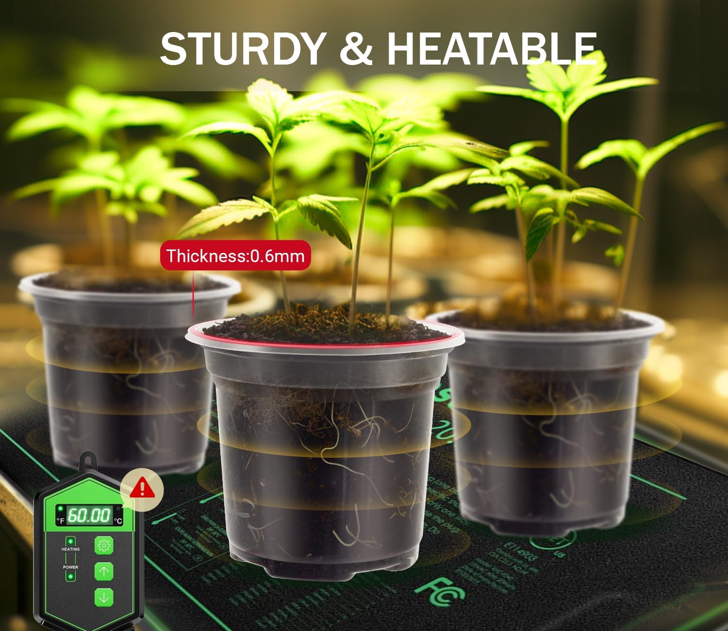 "30 Clear Nursery Pots with Labels – 3.5/4/5 Inch"