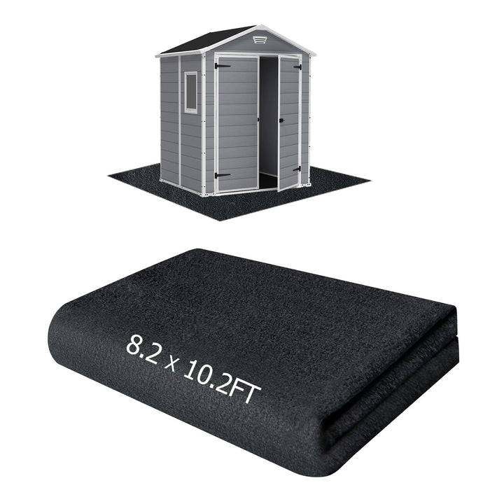 Outdoor Storage Shed Floor Mat, 6 * 8.2FT Waterproof Washable Garden Flooring Pad with Non Slip Backing, Soft Furniture Patio Covering Carport dust Oil Mat-Tool Shed, Storage Shed Not Included