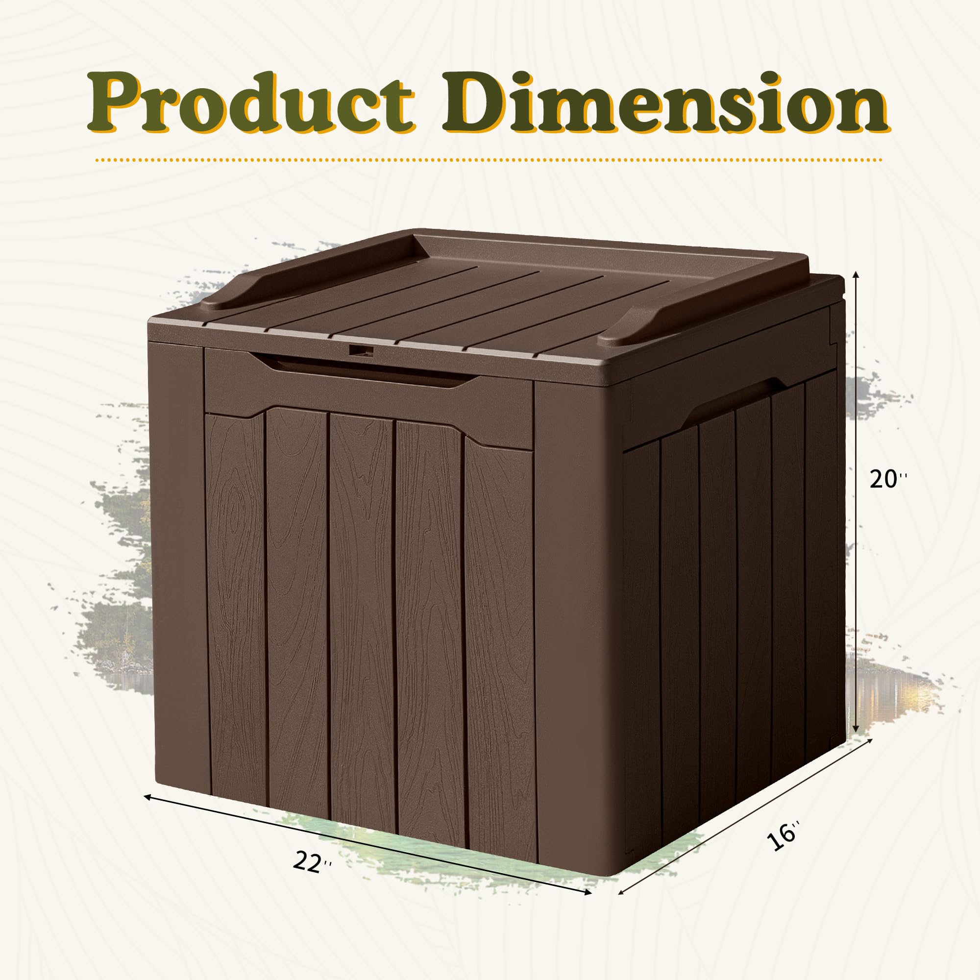 Devoko 100-Gallon Resin Deck Box