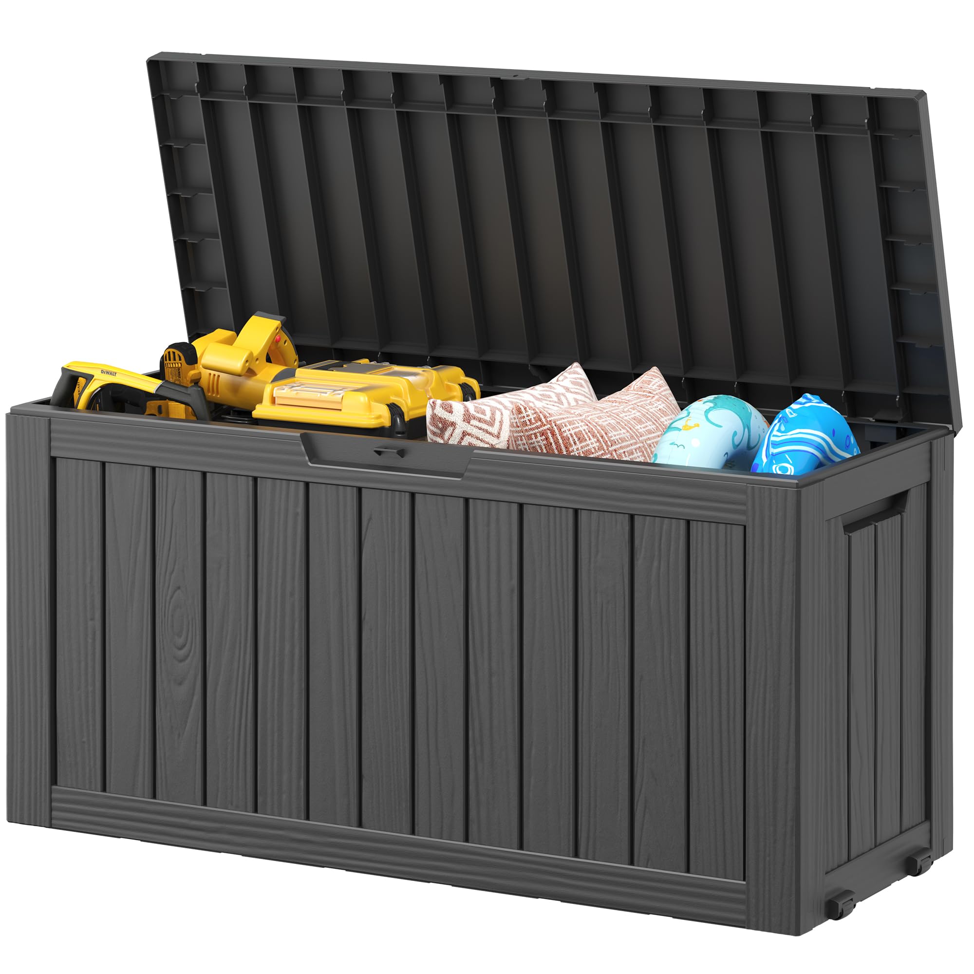32-Gallon Resin Deck Box 2-Pack, Black