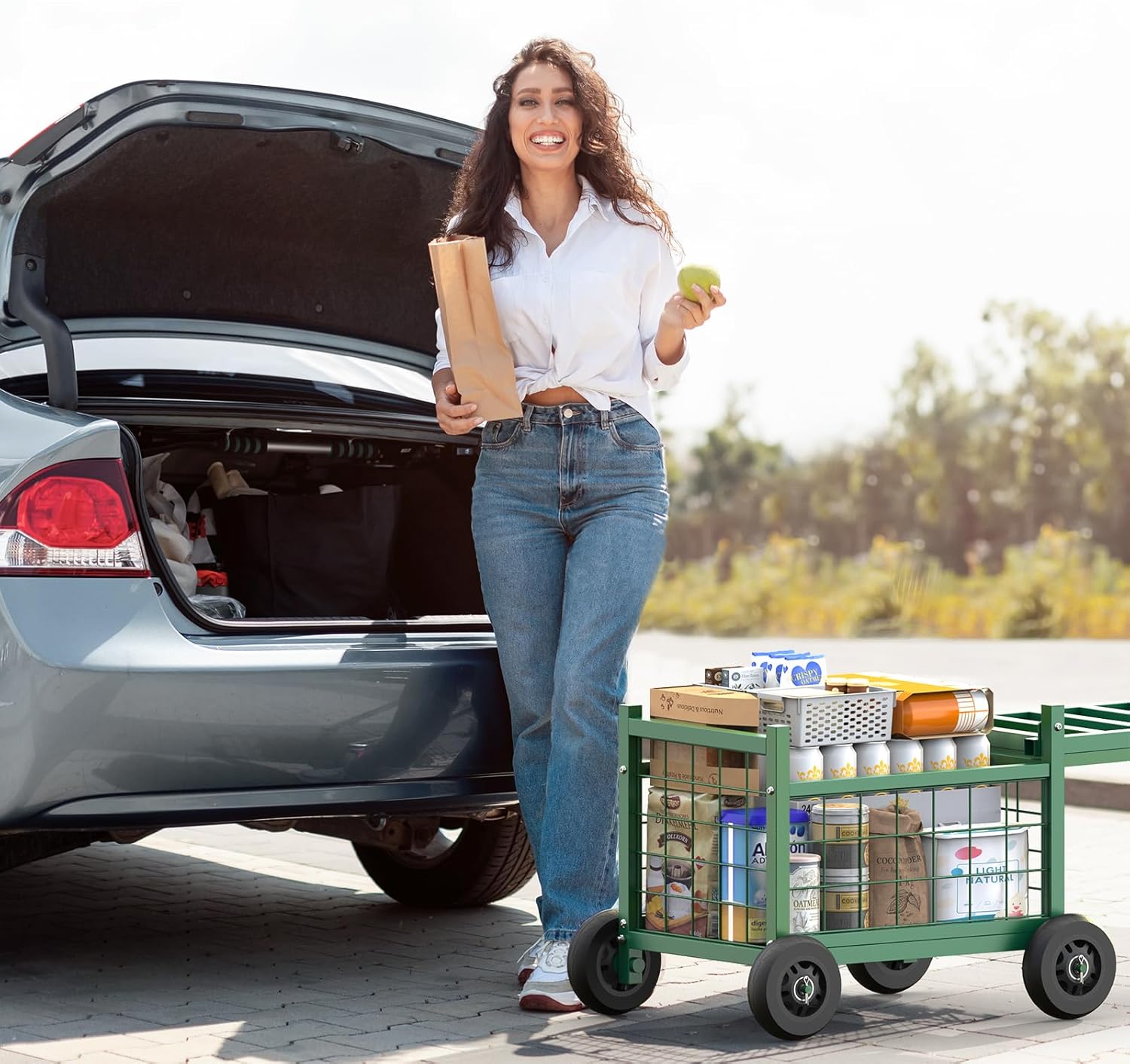 "FLINTER Garden Cart with Seat"