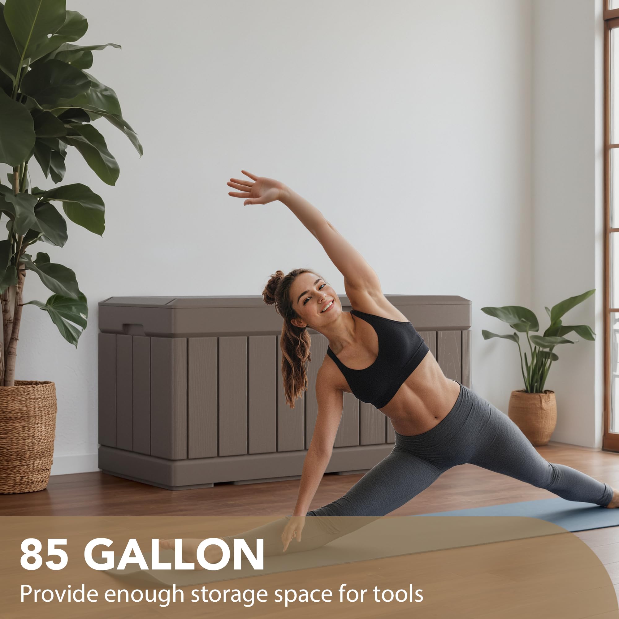 Devoko 100-Gallon Resin Deck Box