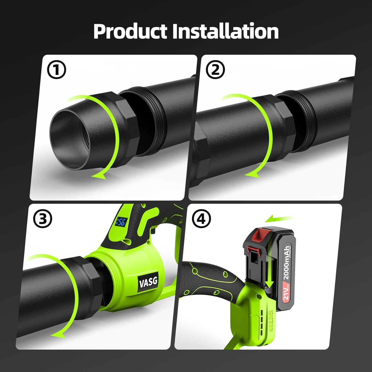 VASG Leaf Blower Cordless, 21V