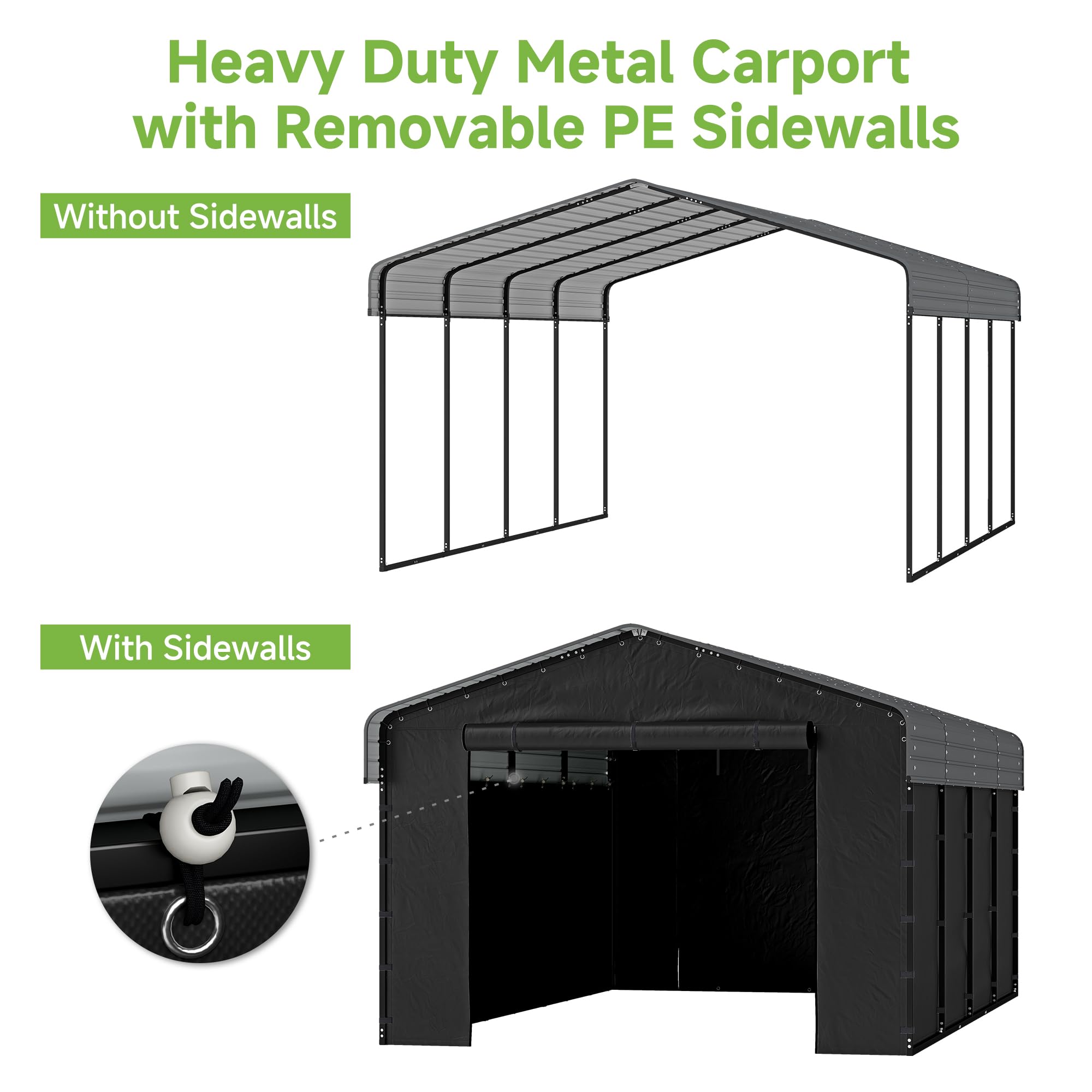 12x20 Ft Real Relax Heavy-Duty Carport