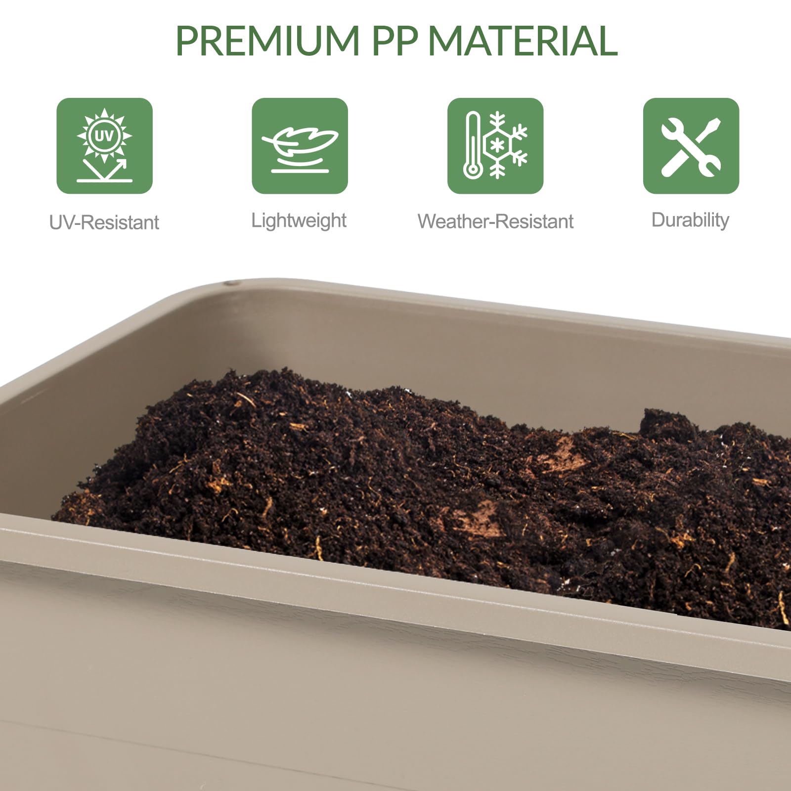 Aoodor Raised Planter Box Set of 3