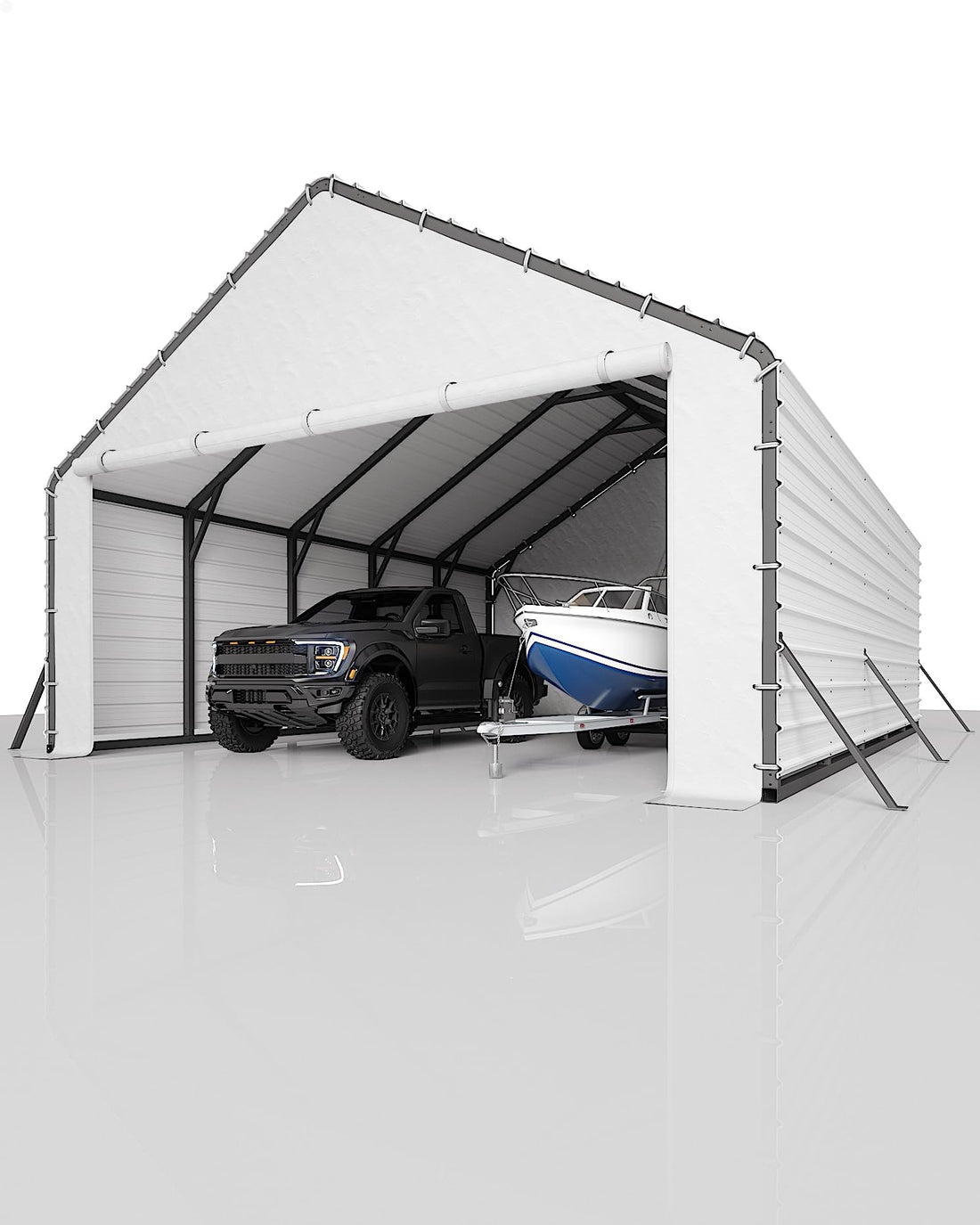 11x20x9 Ft Vertical Roof Metal Carport