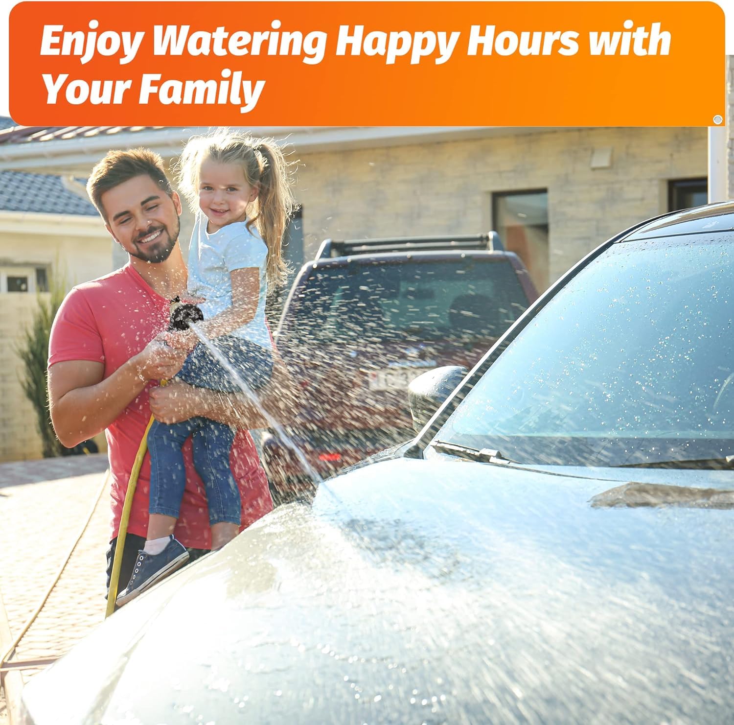 AUTOMAN Garden Hose Nozzle, 7-Pattern Spray