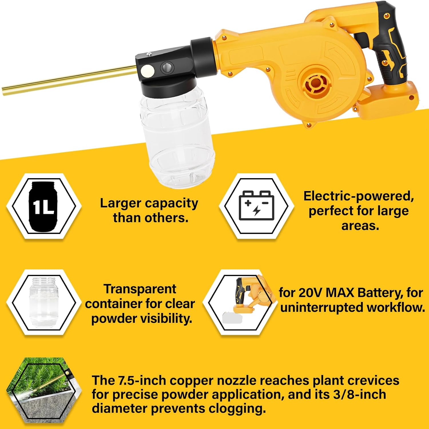 1L Garden Duster for DeWalt 20V