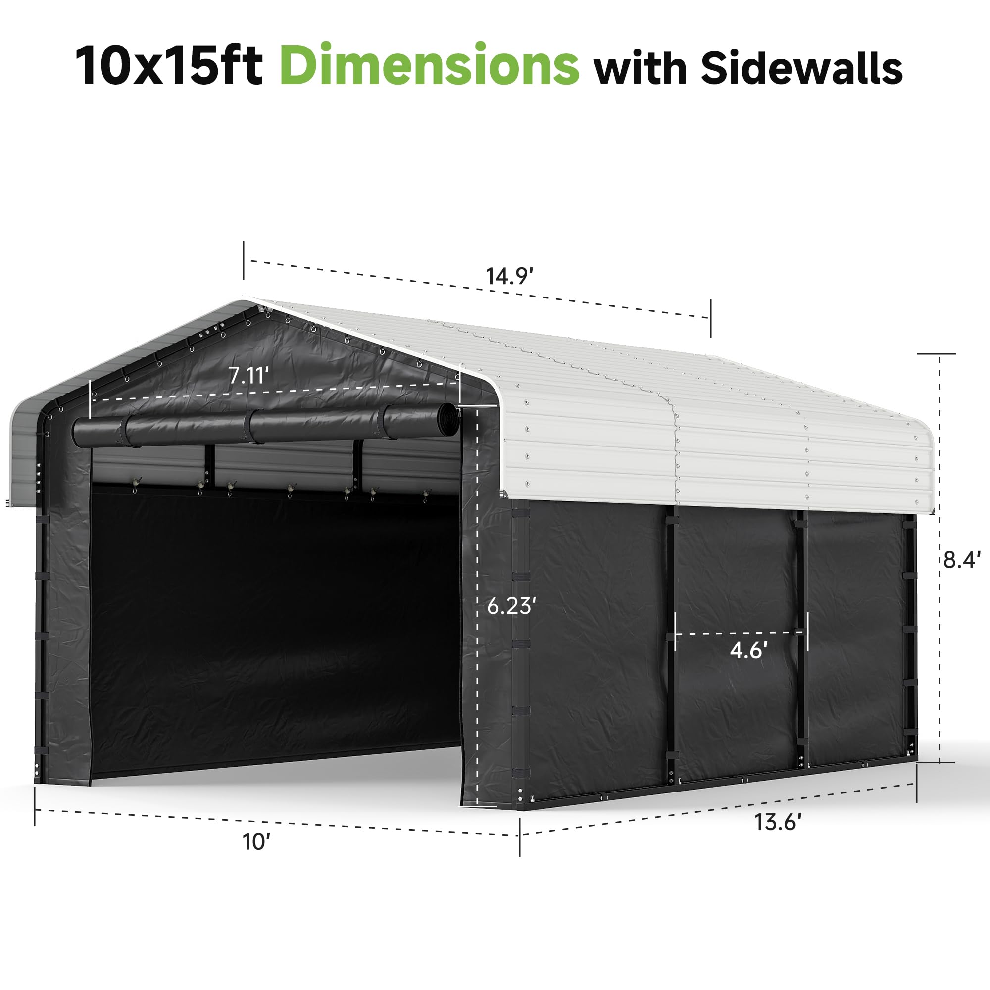 12x20 Ft Real Relax Heavy-Duty Carport