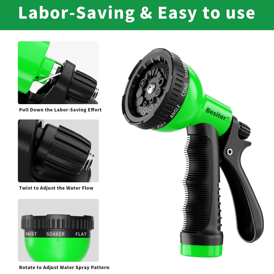Heavy Duty Hose Nozzle Sprayer, 2 Pack