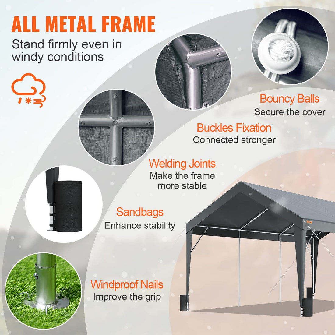 10x20 Ft VEVOR Heavy-Duty Carport