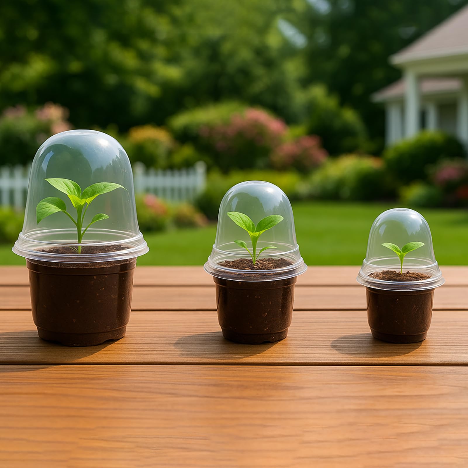 "30-Pack Clear Nursery Pots with Drainage"