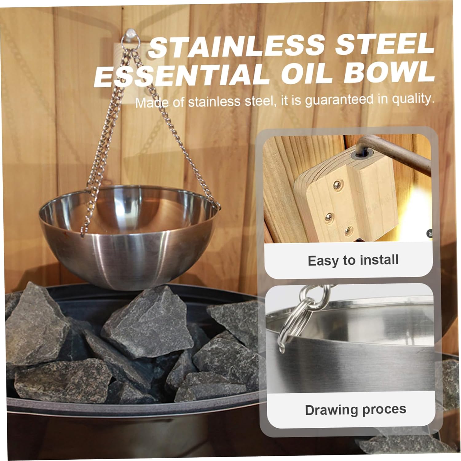 Stainless Steel Sauna Oil Bowl 12cm