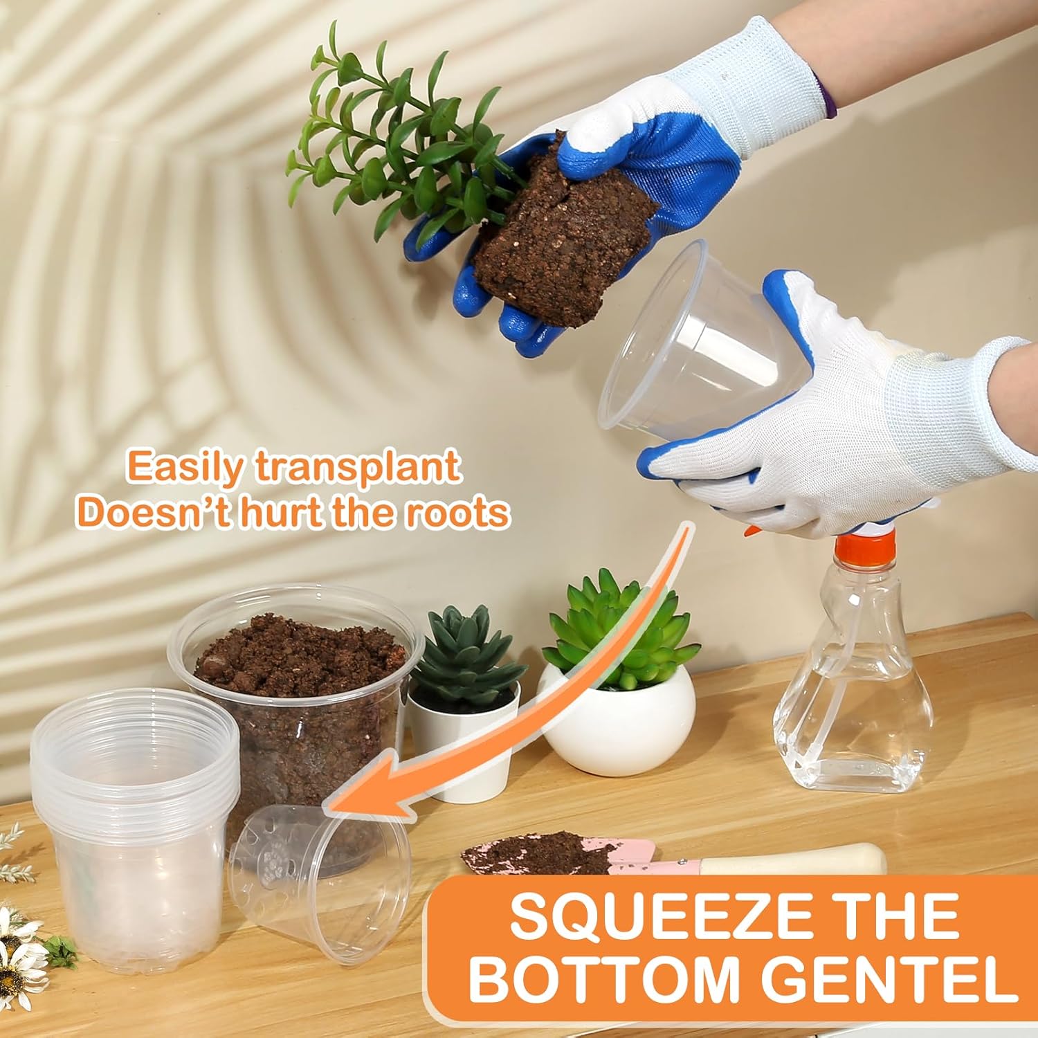 “45 Pack Clear Plastic Pots, 3–7 Inch”