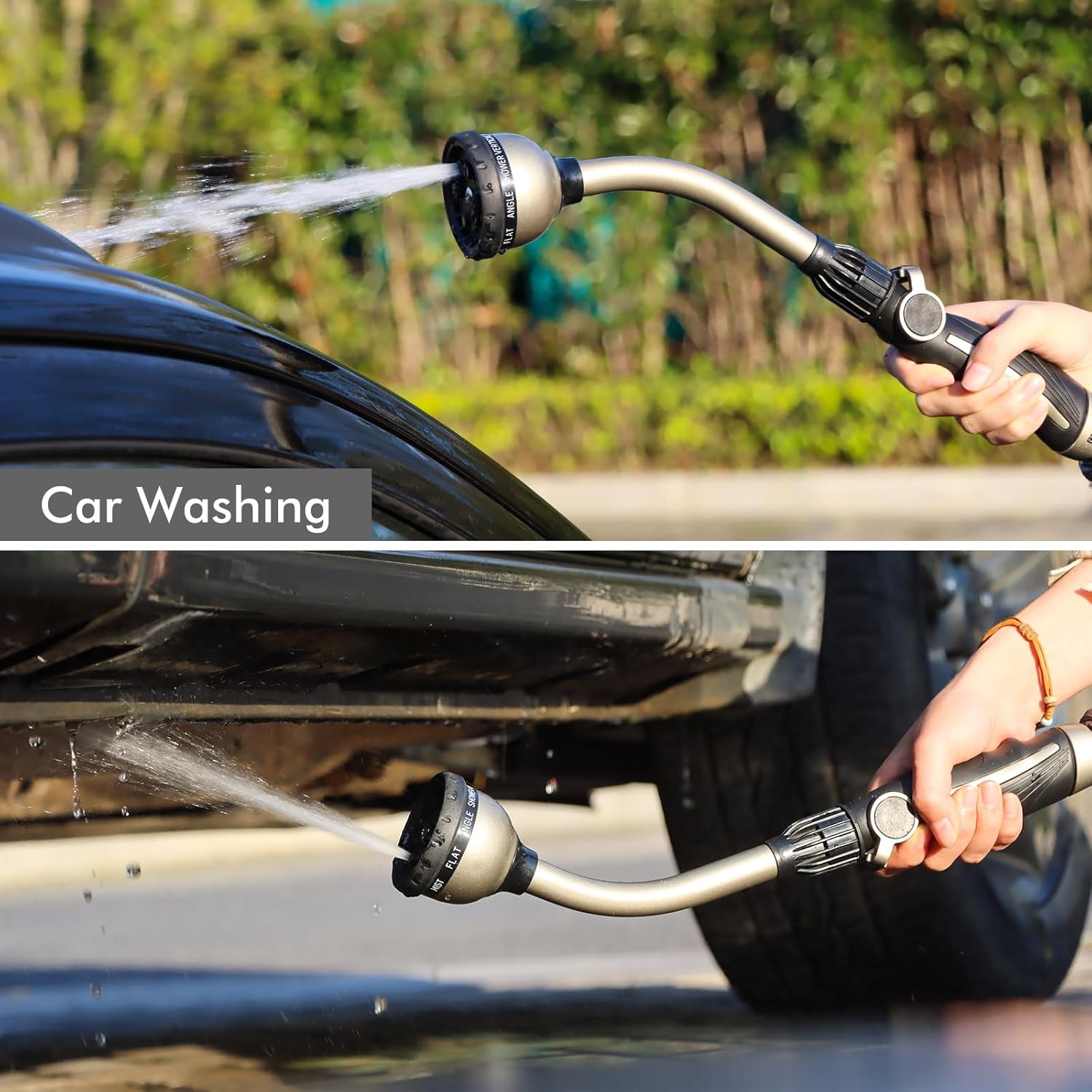 RESTMO Metal Hose Wand with Thumb Control