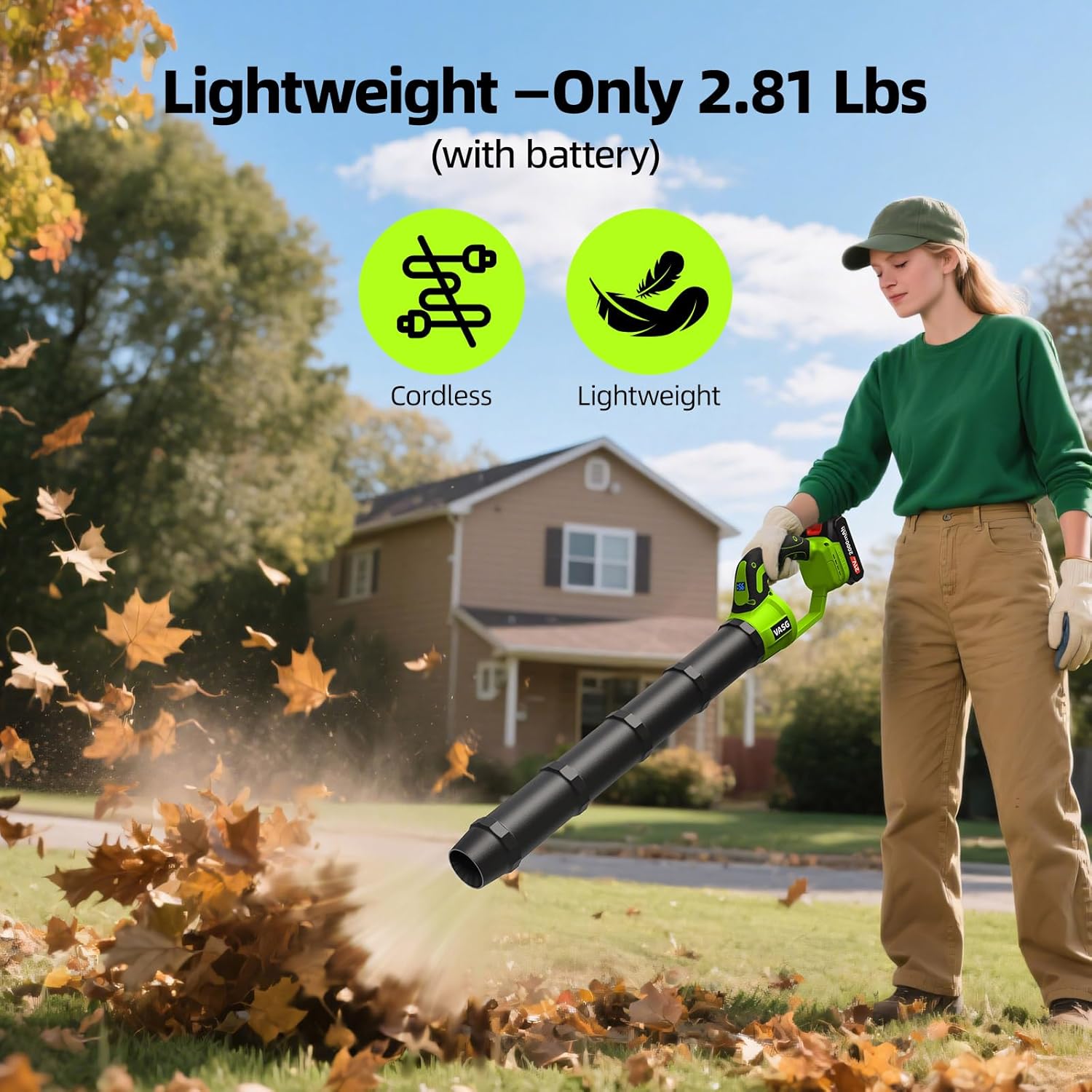 VASG Leaf Blower Cordless, 21V